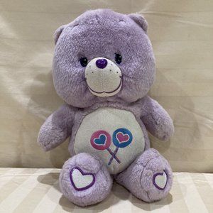 Vintage Y2K 12" Plush  Purple Lollipops Care Bears and Friends Stuff Toy 2003